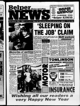 cover page of Belper News published on December 30, 1993