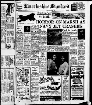 cover page of Lincolnshire Standard and Boston Guardian published on November 15, 1974