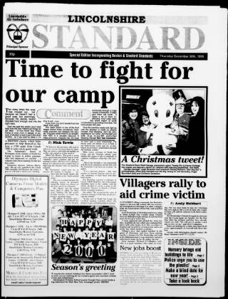 cover page of Lincolnshire Standard and Boston Guardian published on December 30, 1999