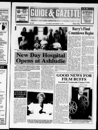 cover page of Broughty Ferry Guide and Advertiser published on September 18, 1993
