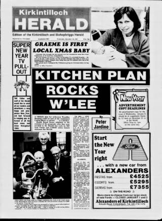 cover page of Kirkintilloch Herald published on December 30, 1987