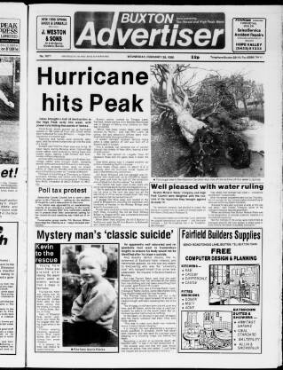 cover page of Buxton Advertiser published on February 28, 1990