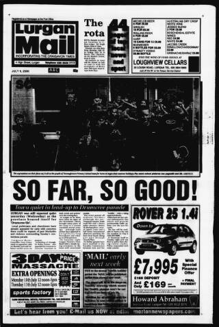 cover page of Lurgan Mail published on July 6, 2000