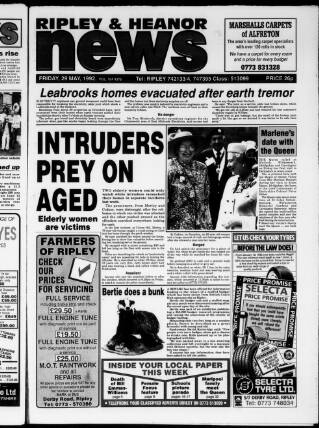 cover page of Ripley and Heanor News and Ilkeston Division Free Press published on May 29, 1992