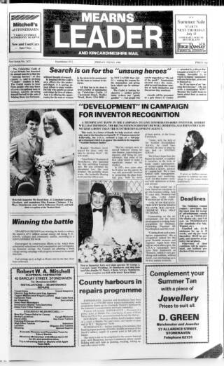 cover page of Mearns Leader published on July 6, 1984
