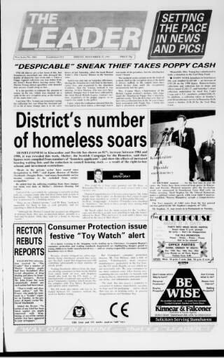 cover page of Mearns Leader published on November 15, 1991