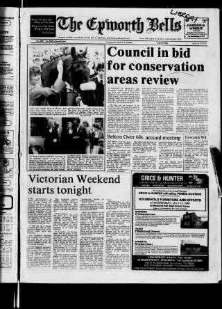 cover page of Epworth Bells, Crowle and Isle of Axholme Messenger published on July 6, 1984