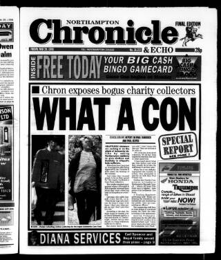 cover page of Northampton Chronicle and Echo published on May 29, 1998