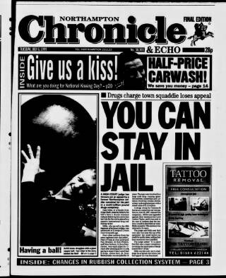 cover page of Northampton Chronicle and Echo published on July 6, 1999