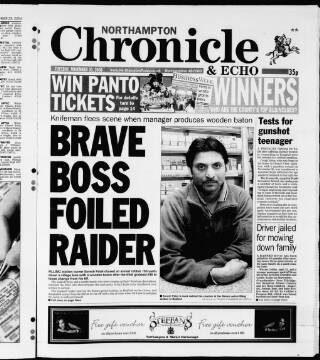 cover page of Northampton Chronicle and Echo published on November 30, 2004