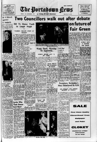 cover page of Portadown News published on September 18, 1959