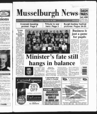cover page of Musselburgh News published on February 28, 2003