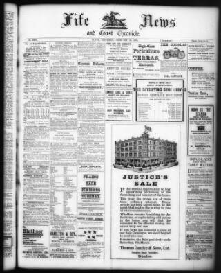 cover page of Fife News published on February 28, 1914