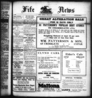 cover page of Fife News published on May 29, 1926
