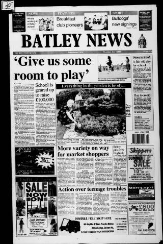 cover page of Batley News published on July 6, 2000
