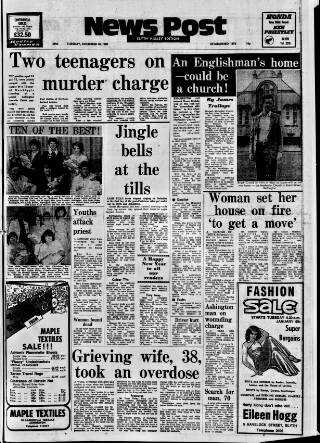 cover page of Blyth News published on December 30, 1980