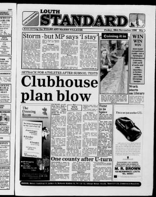 cover page of Louth Standard published on November 30, 1990