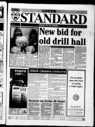 cover page of Louth Standard published on February 28, 1997