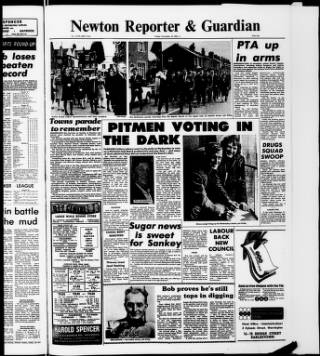 cover page of Newton and Earlestown Guardian published on November 15, 1974