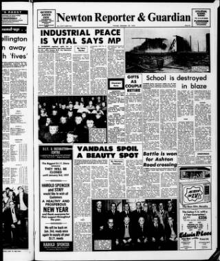 cover page of Newton and Earlestown Guardian published on December 30, 1976