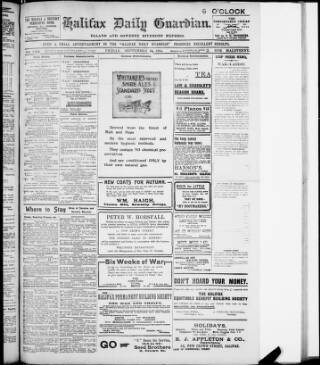 cover page of Halifax Daily Guardian published on September 18, 1914
