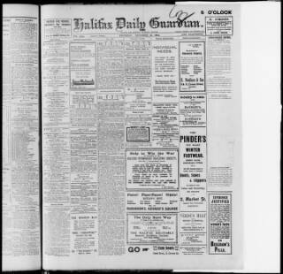 cover page of Halifax Daily Guardian published on November 30, 1916