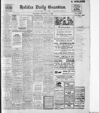 cover page of Halifax Daily Guardian published on November 15, 1919