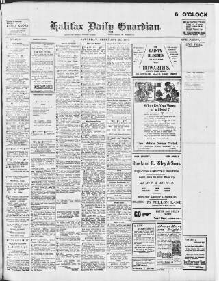 cover page of Halifax Daily Guardian published on February 28, 1920