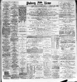 cover page of Pudsey & Stanningley News published on November 15, 1889