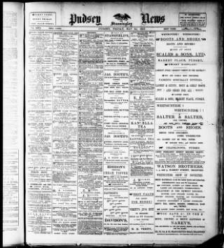 cover page of Pudsey & Stanningley News published on May 29, 1903