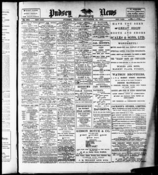 cover page of Pudsey & Stanningley News published on September 18, 1903