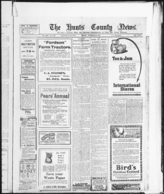 cover page of Hunts County News published on November 15, 1918