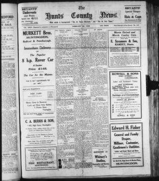 cover page of Hunts County News published on February 28, 1924