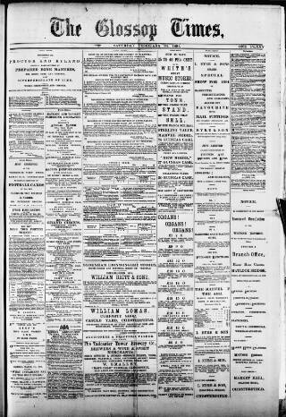 cover page of Glossop Times published on February 28, 1891