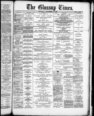 cover page of Glossop Times published on September 18, 1897