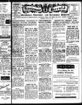 cover page of Kirriemuir Herald published on February 28, 1957