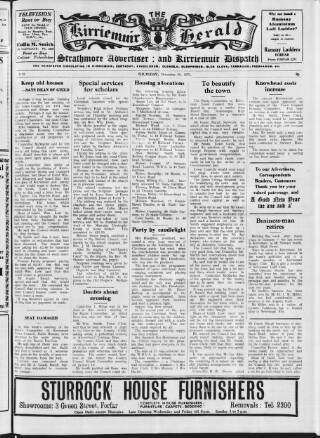 cover page of Kirriemuir Herald published on December 30, 1971