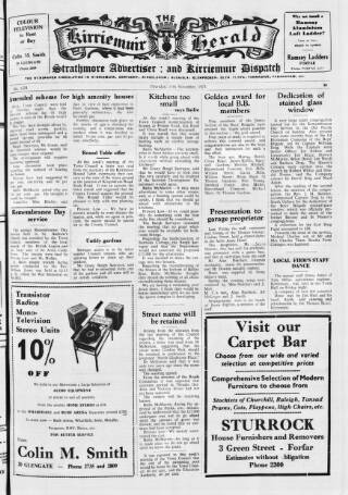 cover page of Kirriemuir Herald published on November 15, 1973