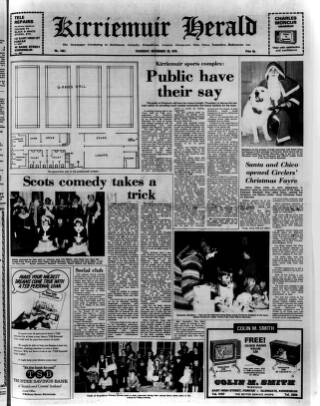 cover page of Kirriemuir Herald published on November 30, 1978