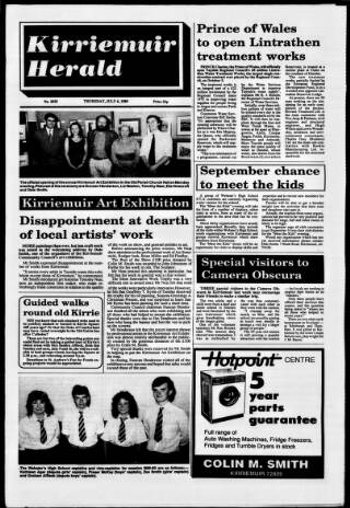 cover page of Kirriemuir Herald published on July 6, 1989