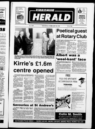 cover page of Kirriemuir Herald published on February 28, 1991