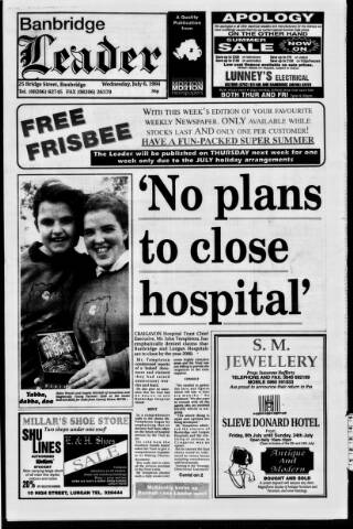 cover page of Banbridge Leader published on July 6, 1994