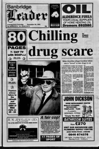 cover page of Banbridge Leader published on November 30, 1994