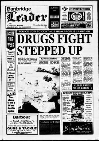 cover page of Banbridge Leader published on November 15, 1995