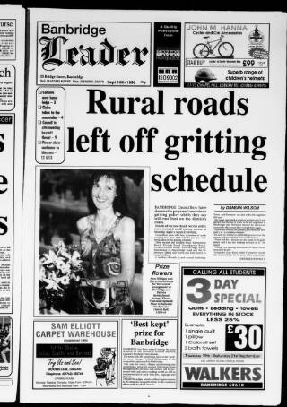 cover page of Banbridge Leader published on September 18, 1996
