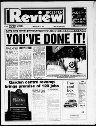 cover page of Bicester Review published on July 6, 2001