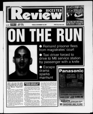 cover page of Bicester Review published on November 30, 2001