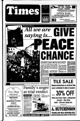 cover page of Coleraine Times published on February 28, 1996