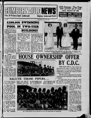 cover page of Cumbernauld News published on May 29, 1969
