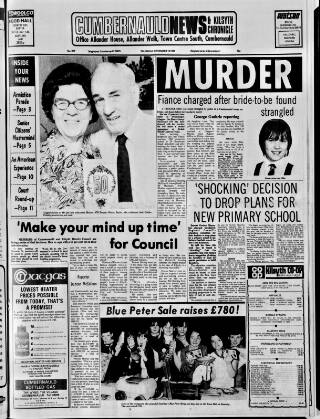 cover page of Cumbernauld News published on November 15, 1979